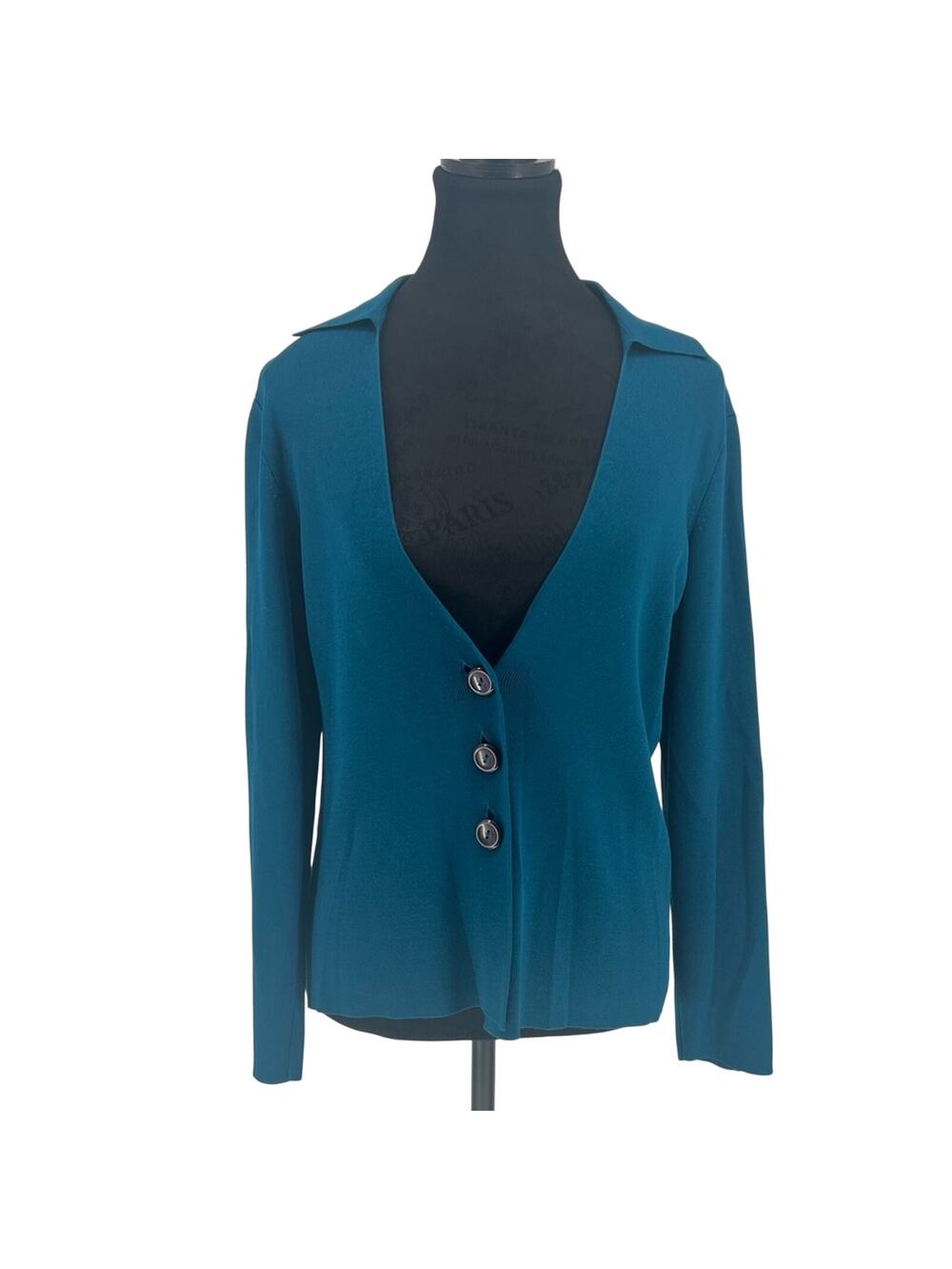 Talbots Teal Button-Up Cardigan - Size Medium
